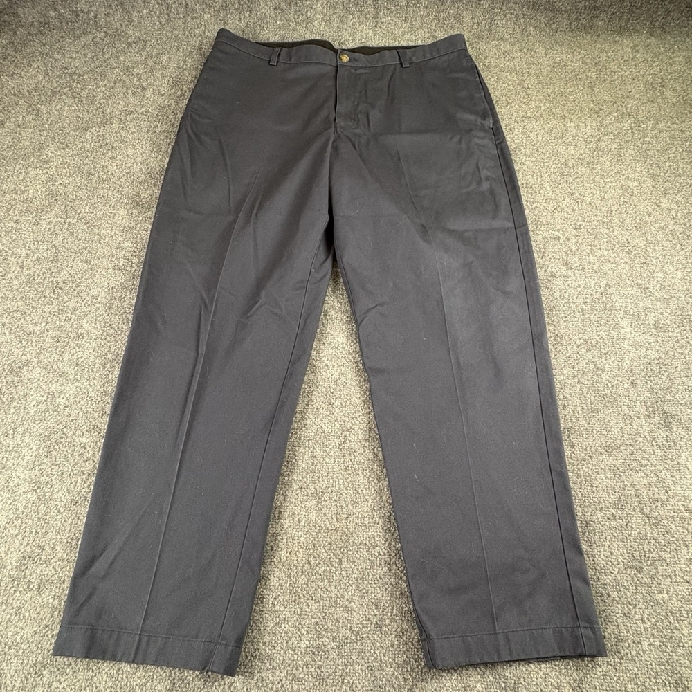 L.L.Bean Classic Fit Chino Pants Mens 40x30 Navy Workwear Business Casual Preppy